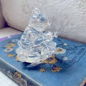 Princess House Bear 🐻 on a Motorcycle Glass Crystal Collectible Figurine